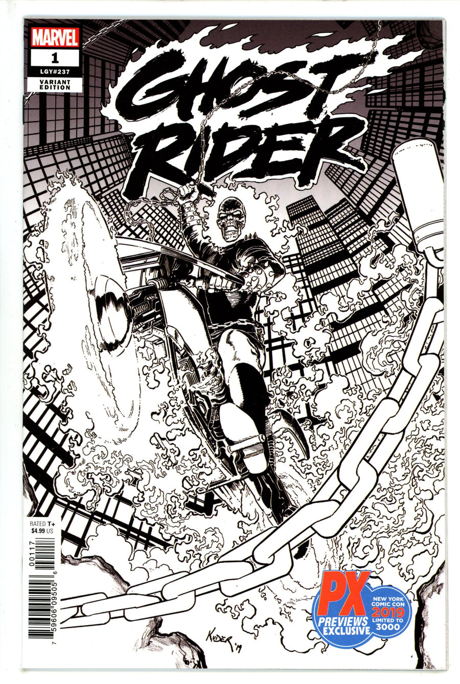 Ghost Rider Vol 8 1 (237) Kuder B&W Exclusive Variant (2019)
