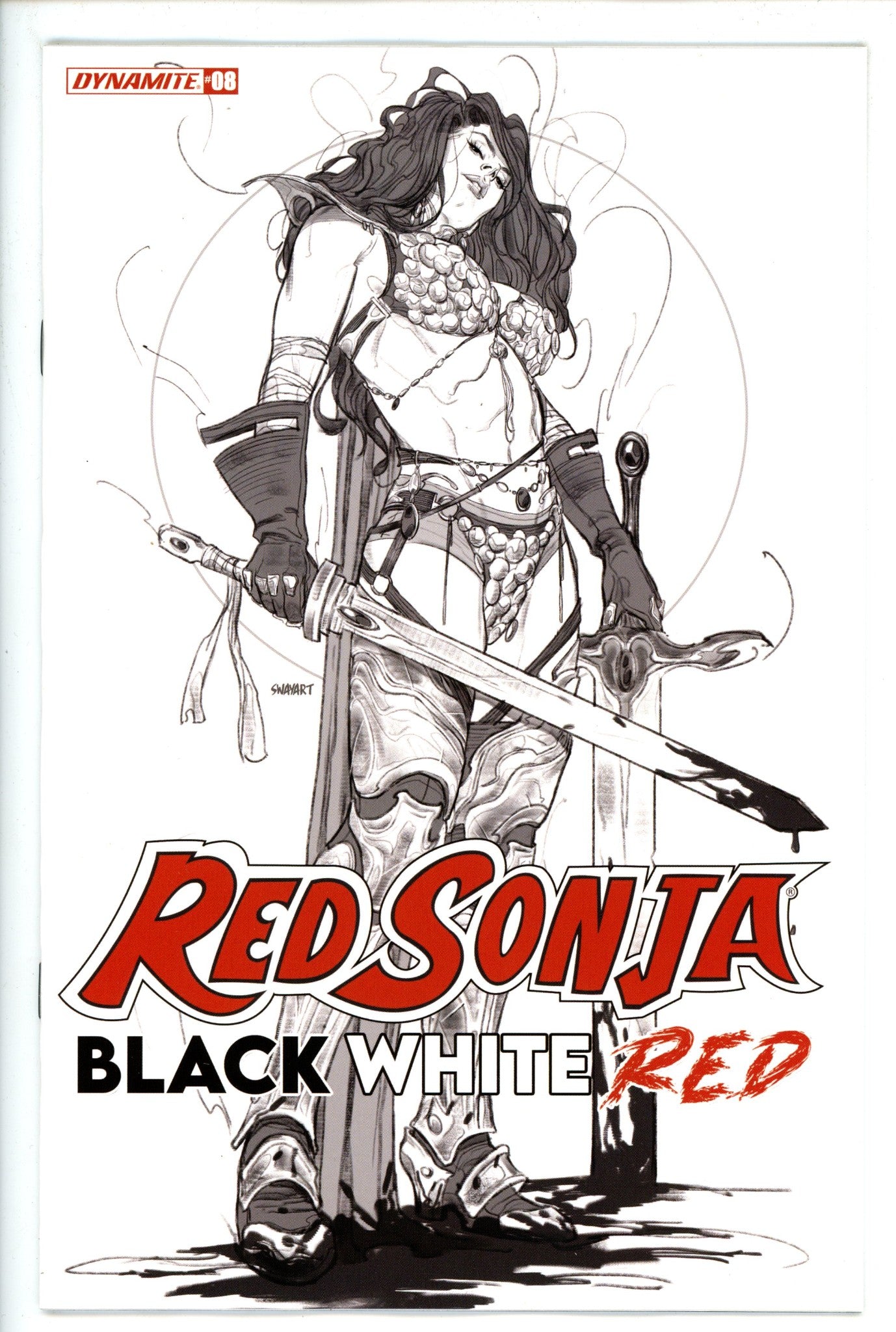 Red Sonja Black White Red 8 Sway Variant