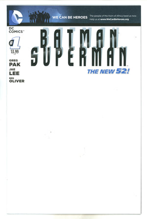 Batman / Superman 1 Blank Variant