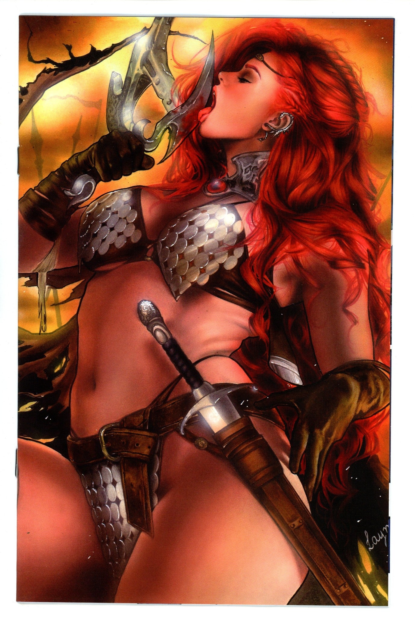 Red Sonja Valentines Special 2022 Layne Variant