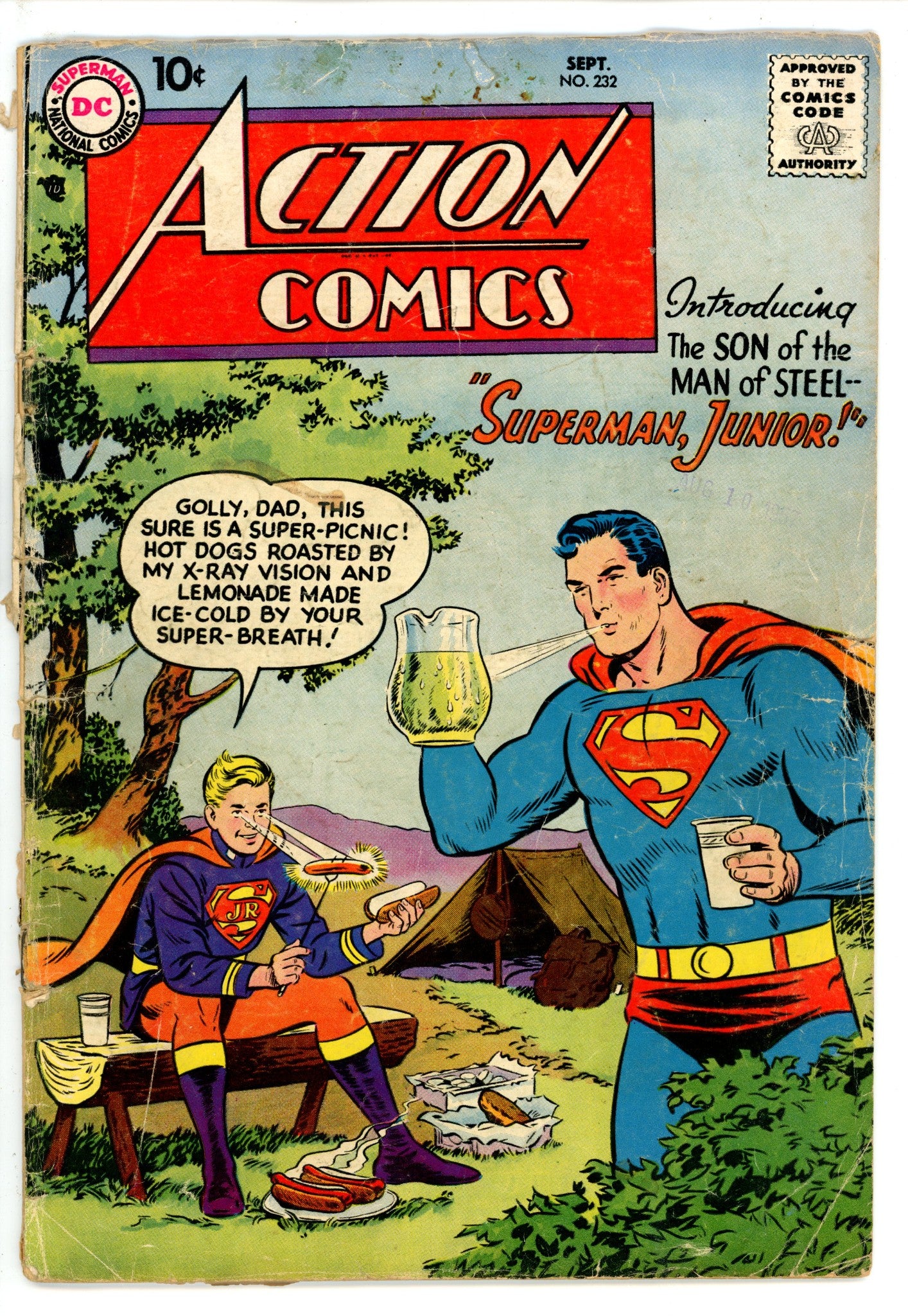 Action Comics Vol 1 232 Coupon Clipped Back Cover PR