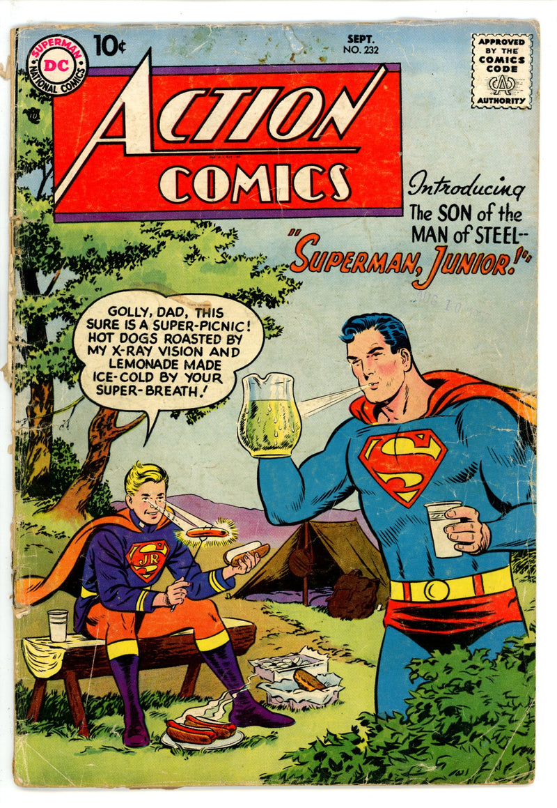 Action Comics Vol 1 232 Coupon Clipped Back Cover PR