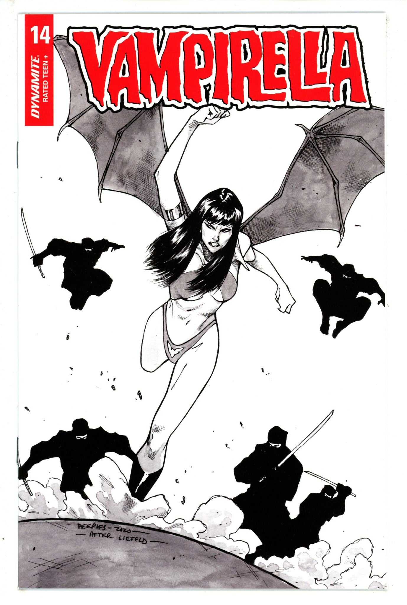 Vampirella Vol 6 14 Peeples B&W Variant (2020)