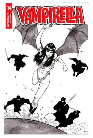 Vampirella Vol 6 14 Peeples B&W Variant (2020)