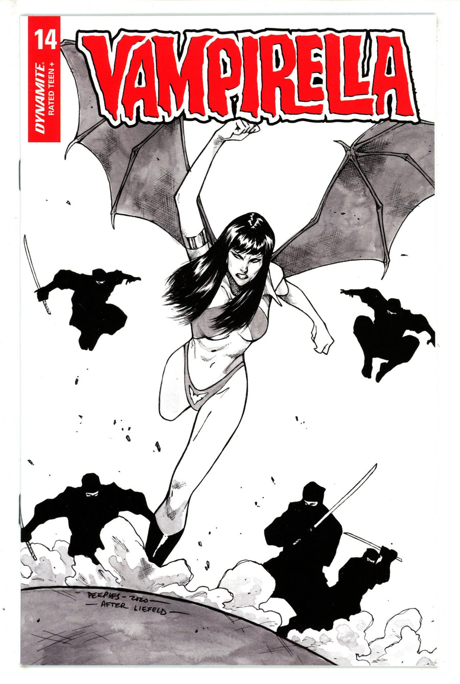 Vampirella Vol 6 14 Peeples B&W Variant (2020)