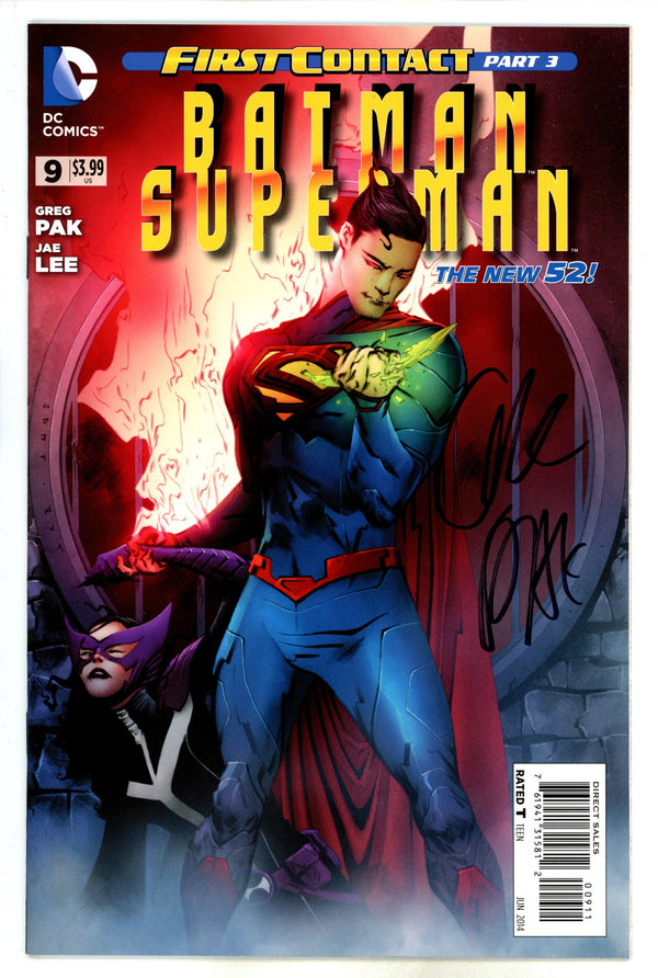 Batman / Superman Vol 1 9 Signed Pak