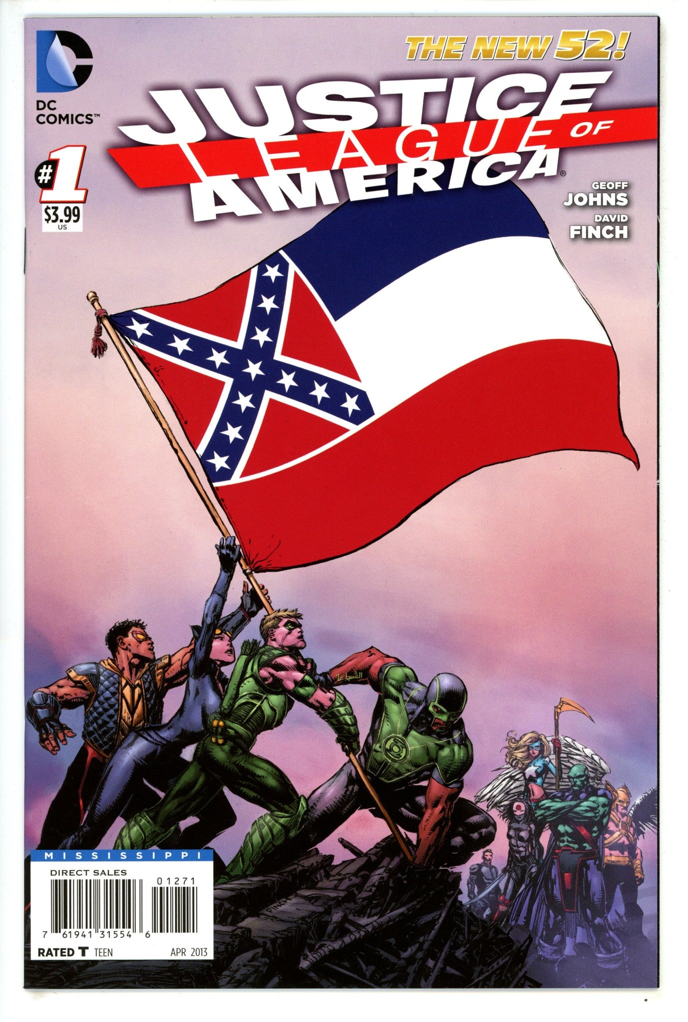 Justice League of America Vol 3 1 MIssissippi Flag Variant VF/NM