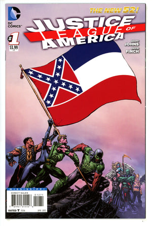 Justice League of America Vol 3 1 MIssissippi Flag Variant VF/NM