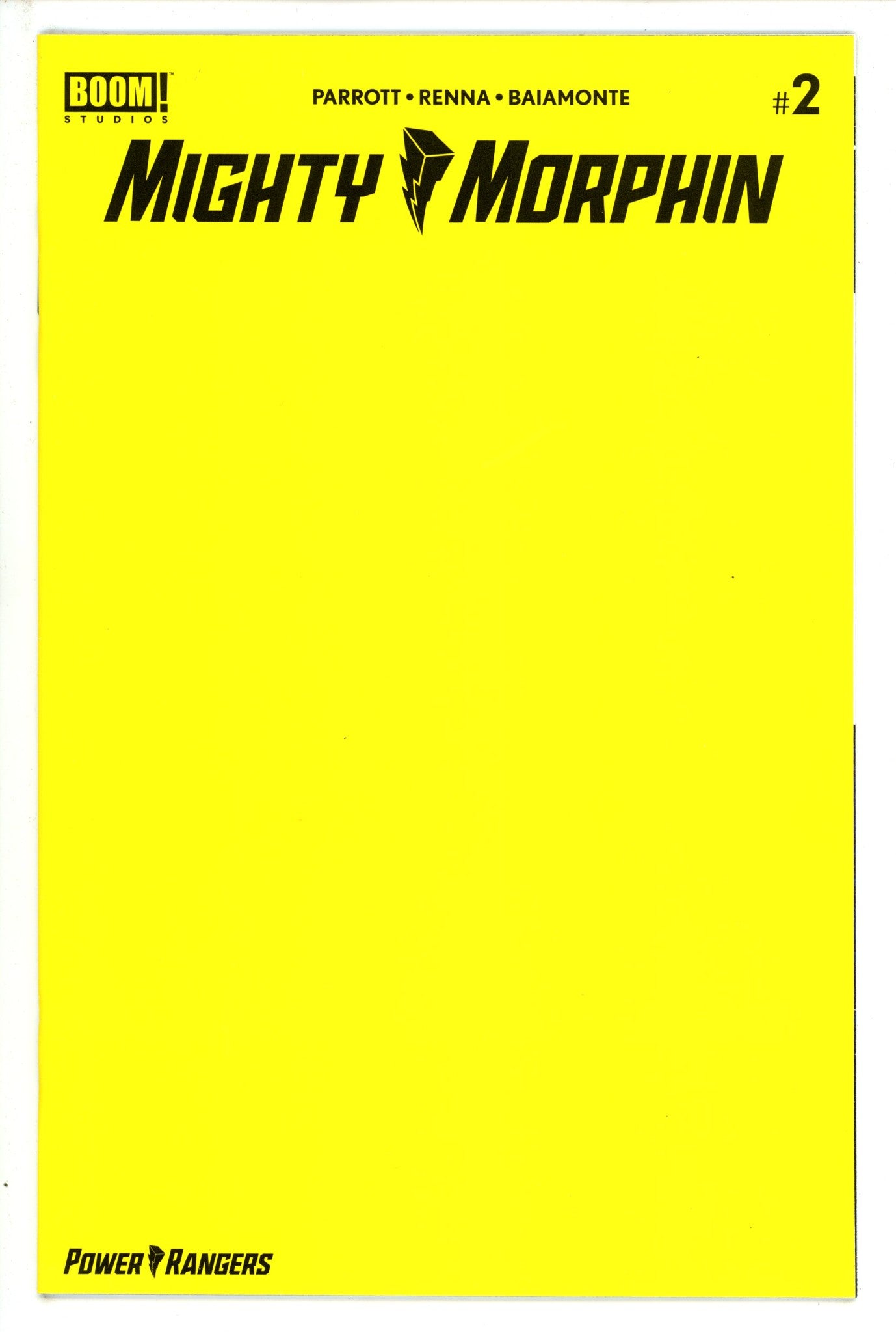 Mighty Morphin 2 Yellow Blank Variant (2020)