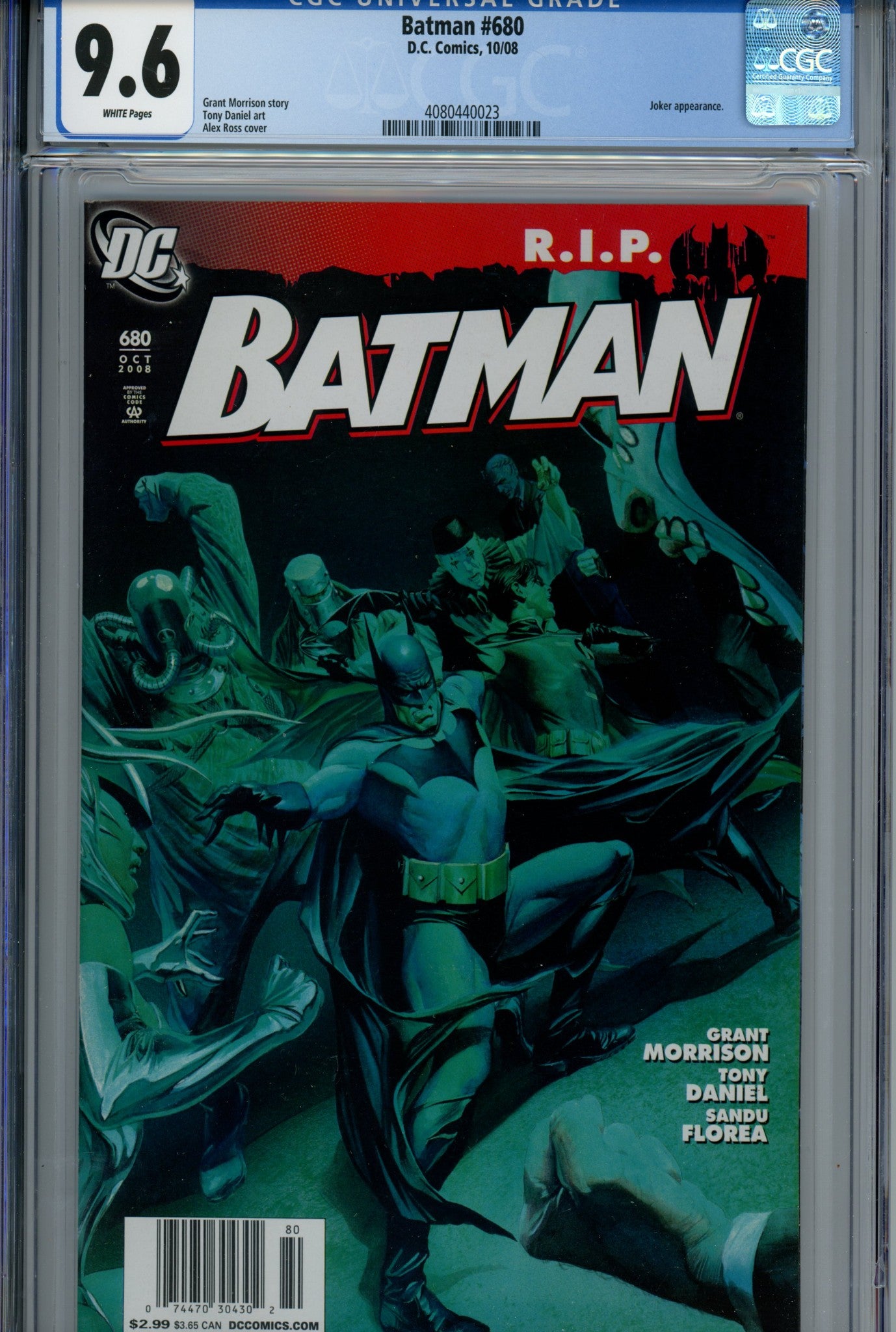 Batman Vol 1 680 Newsstand CGC 9.6 (2008)