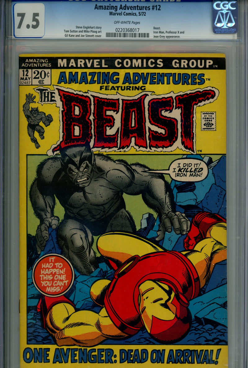 Amazing Adventures Vol 2 12 CGC 7.5 (1972)