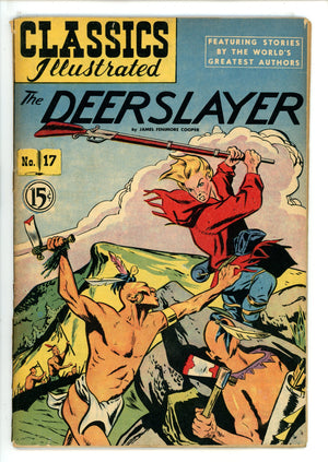 Classics Illustrated The Deer Slayer 17 HRN 67 Canadian Cover Detached
