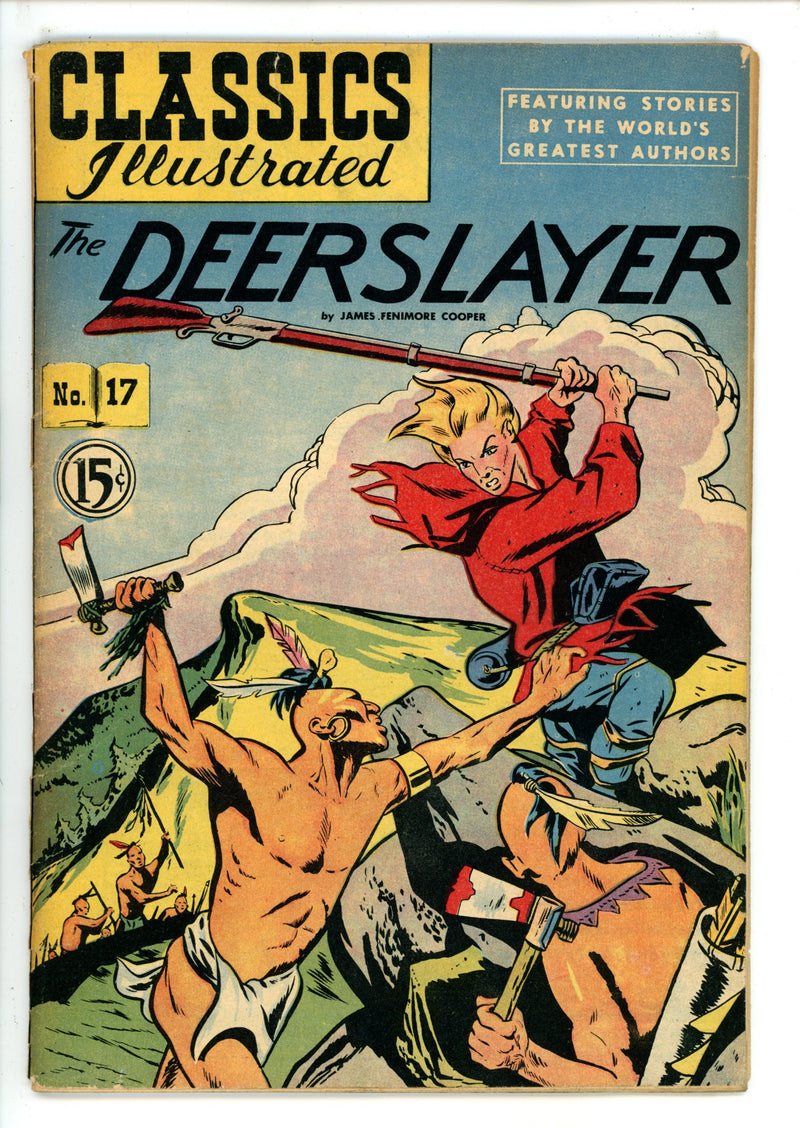 Classics Illustrated The Deer Slayer 17 HRN 67 Canadian Cover Detached