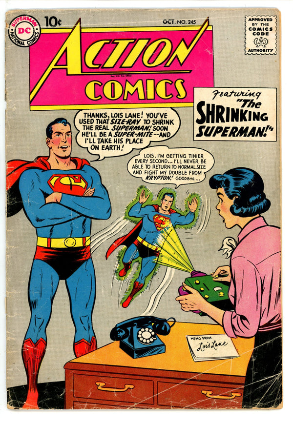 Action Comics Vol 1 245 Cover Detached