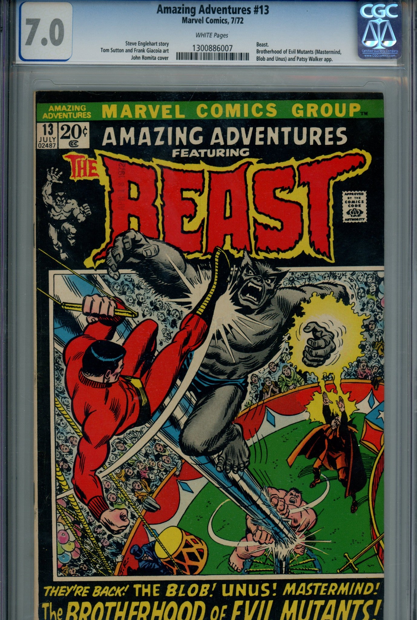 Amazing Adventures Vol 2 13 CGC 7.0 (1972)