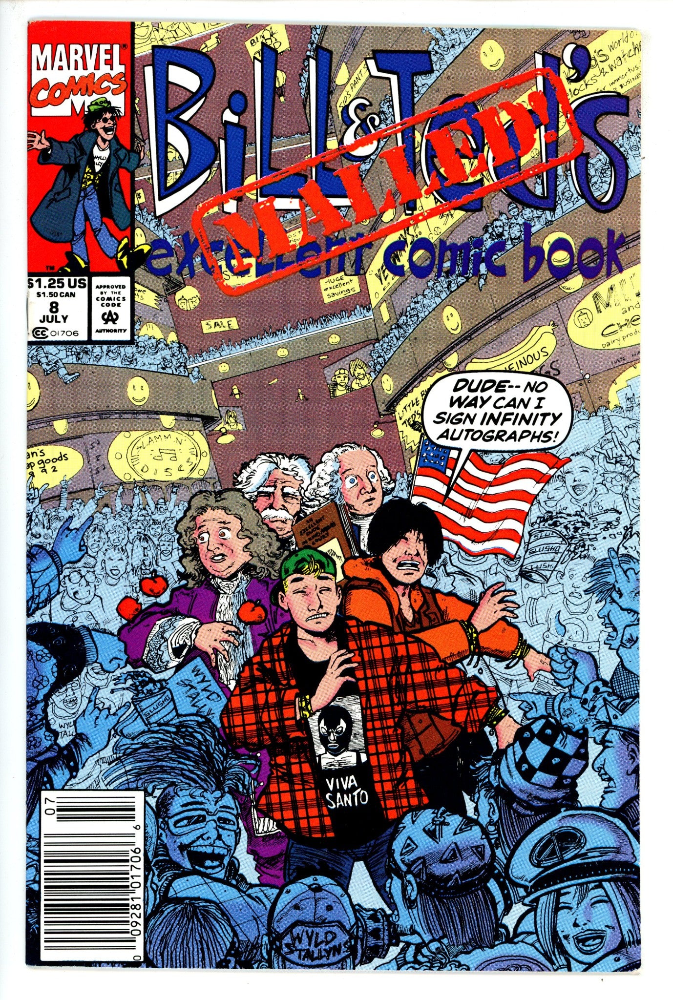 Bill & Ted's Excellent Comic Book 8 Newsstand VF+