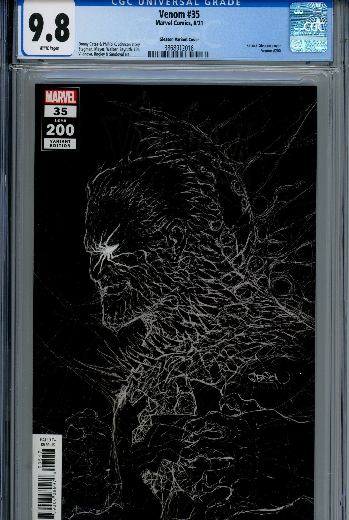 Venom Vol 4 35 (200) Gleason Web Head Variant CGC 9.8 (2021)