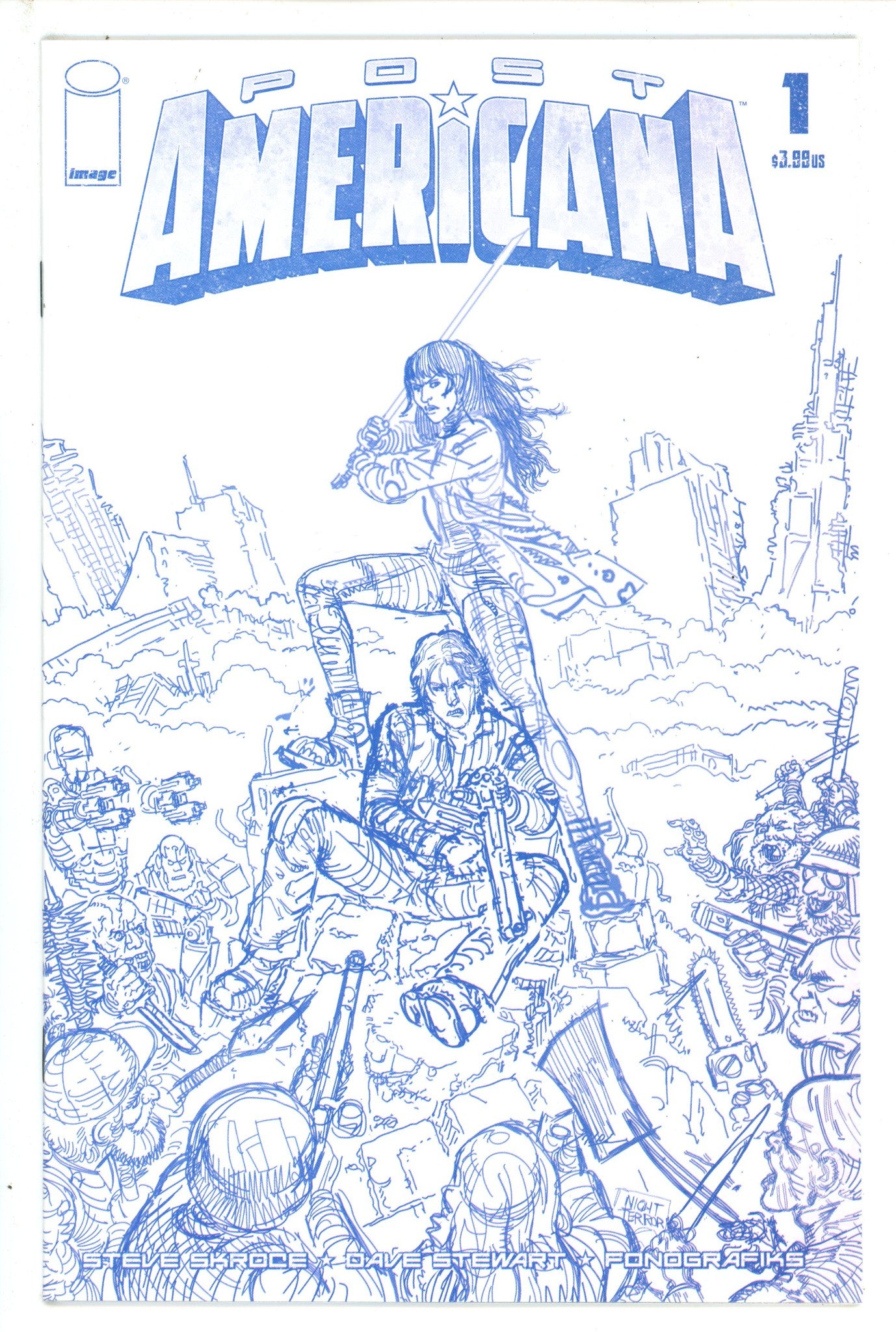 Post Americana 1 Skroce Blueline Variant NM (2020)