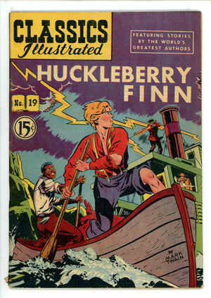 Classics Illustrated HuckleBerry Finn 19 HRN 67 Canadian VG-