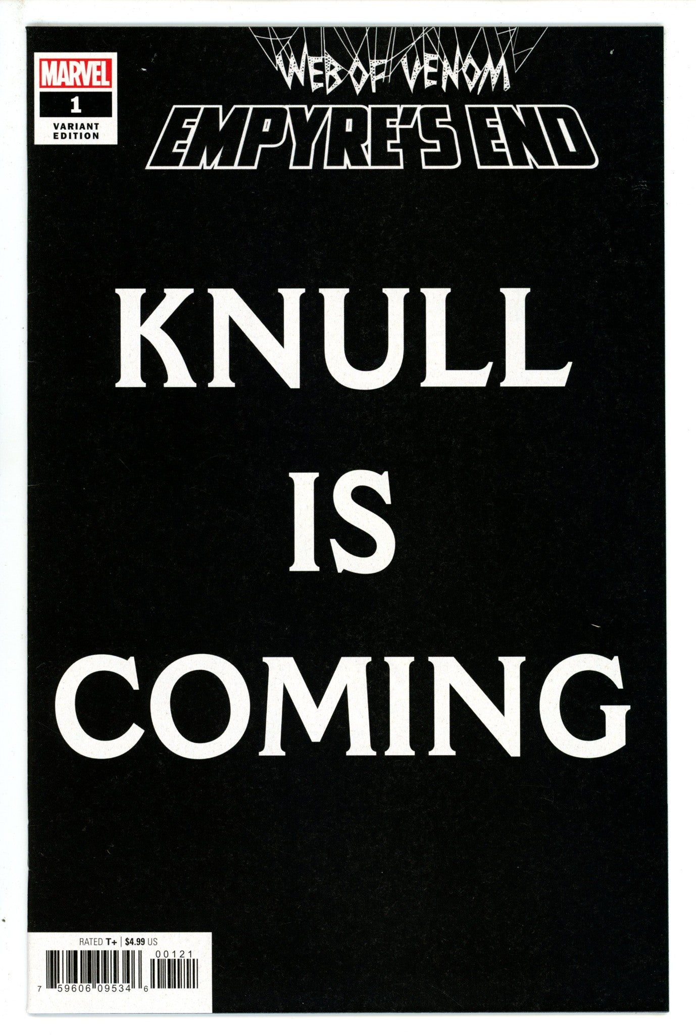 Web of Venom: Empyre's End 1 Knull Is Coming Variant (2020)