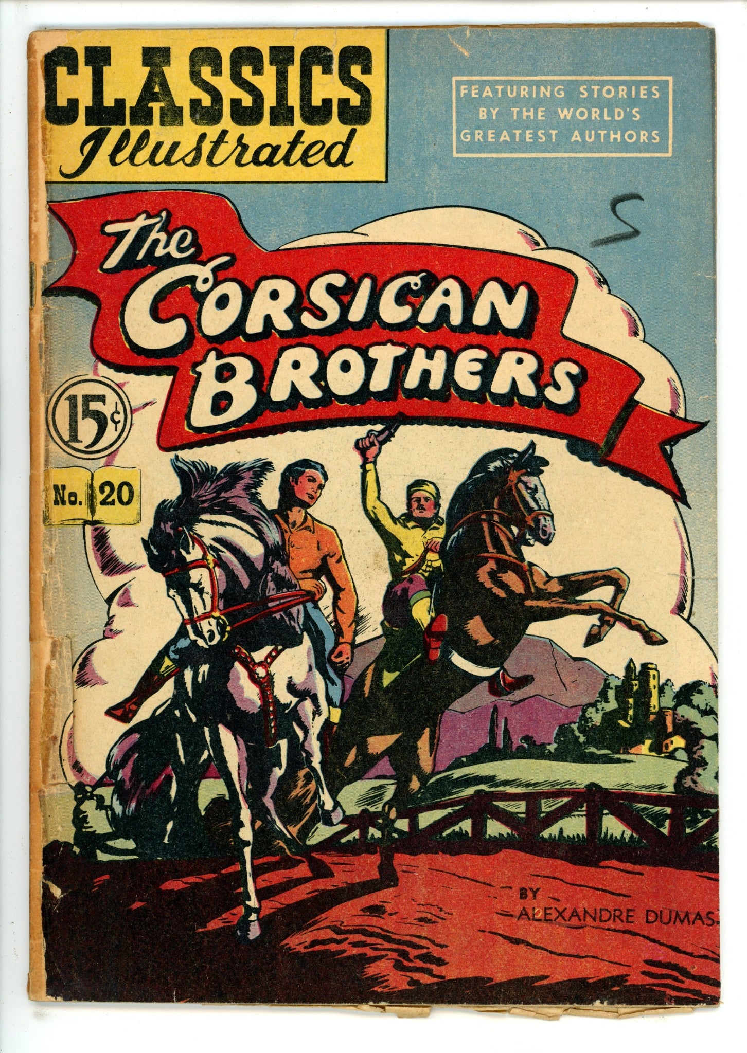 Classics Illustrated The Corsican Brothers 20 Canadian Missing Back Cover