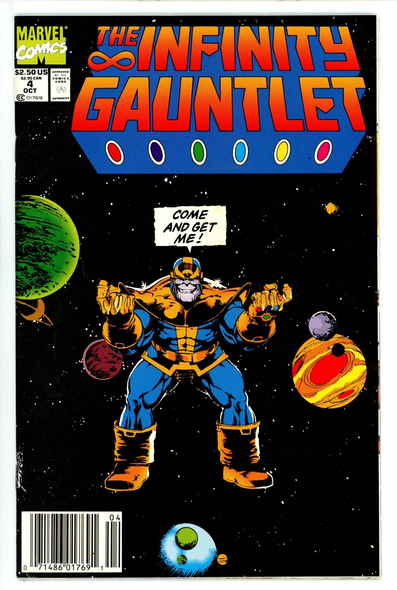 The Infinity Gauntlet 4 Newsstand VF/NM (1991)