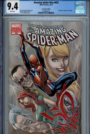 The Amazing Spider-Man Vol 2 692 Campbell Stan Lee Convention CGC 9.4 (2012)