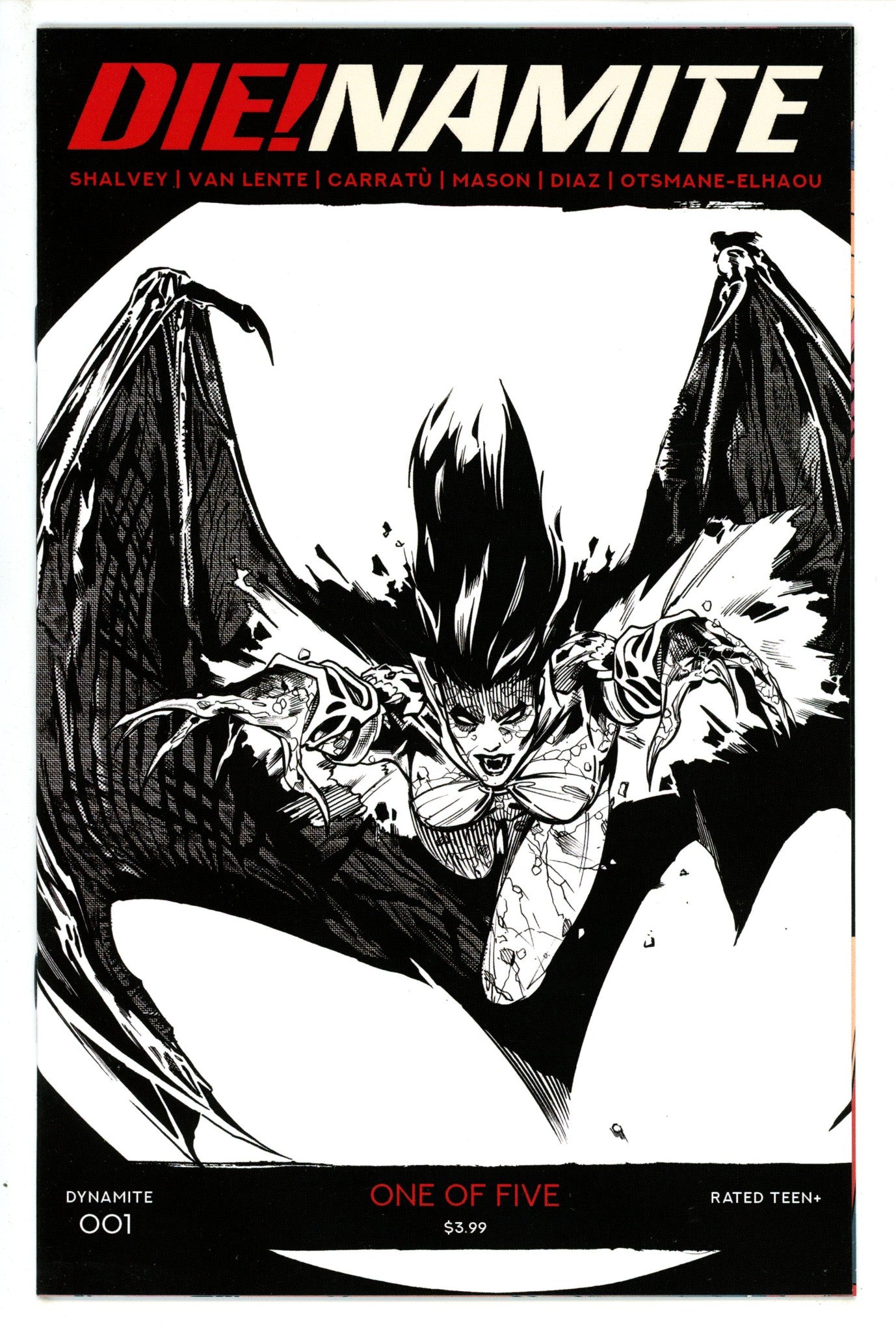 Die!namite 1 Mooney B&W Homage Variant (2020)