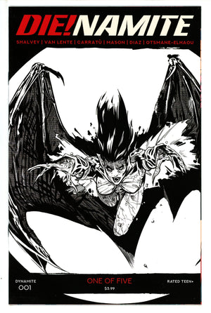 Die!namite 1 Mooney B&W Homage Variant (2020)