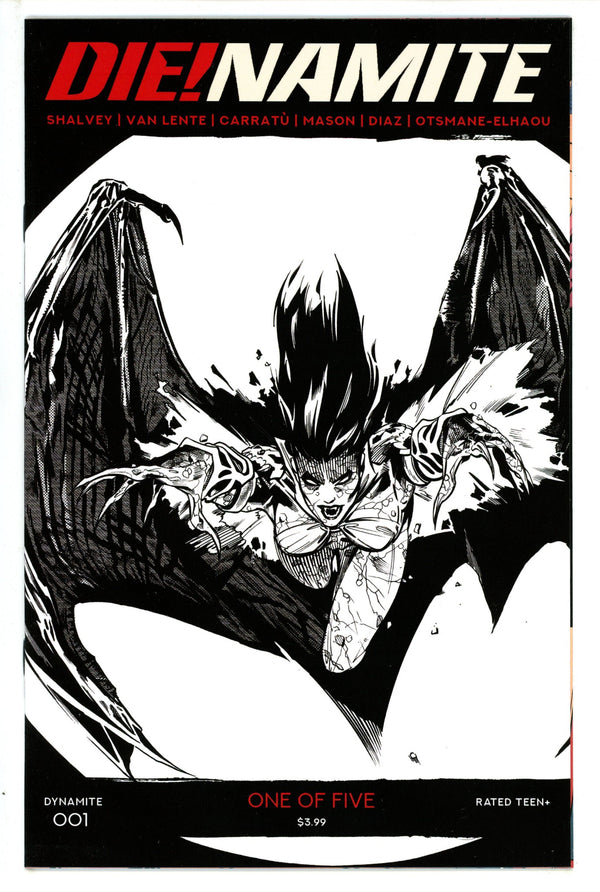 Die!namite 1 Mooney B&W Homage Variant (2020)