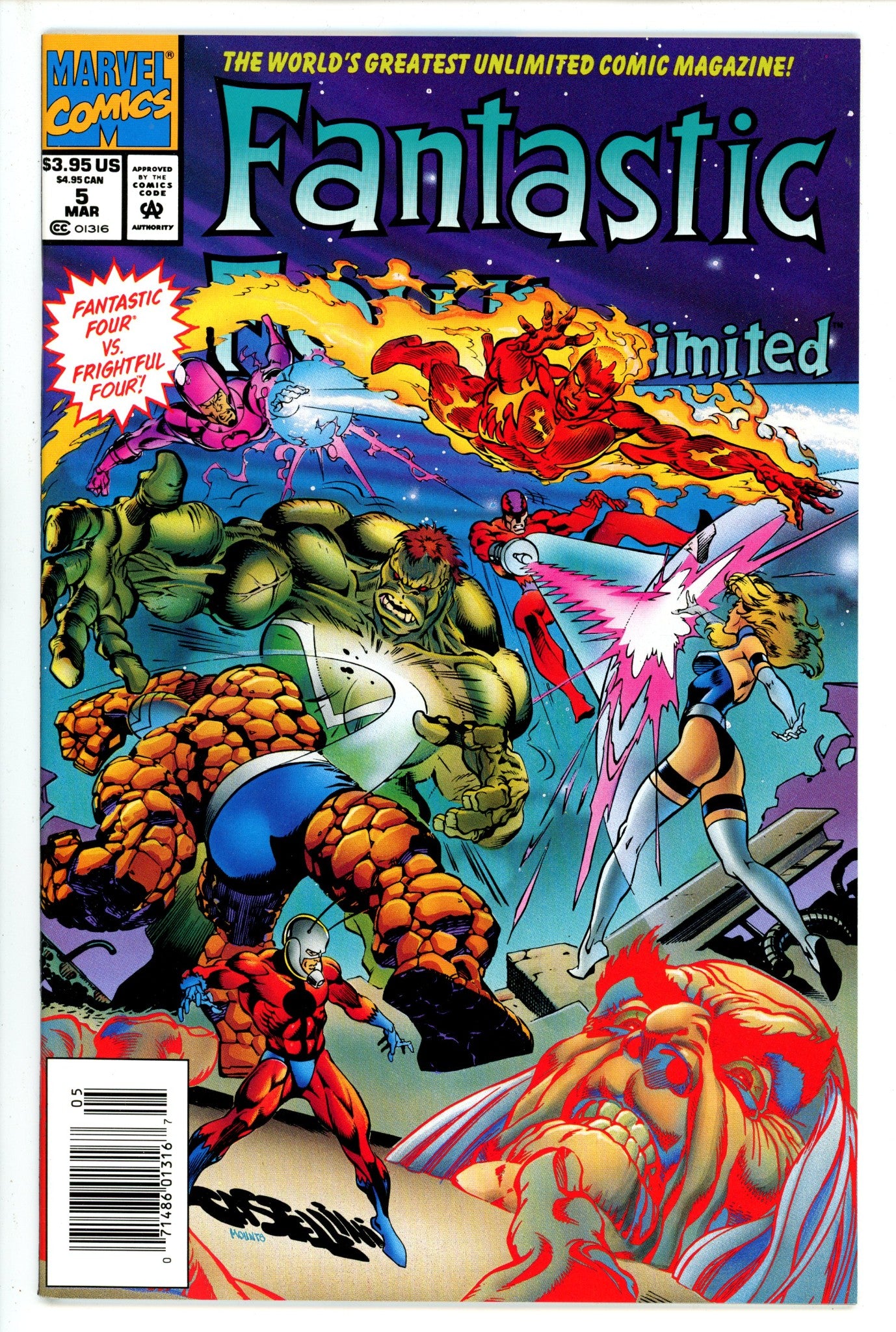 Fantastic Four Unlimited 5 Newsstand (1994)