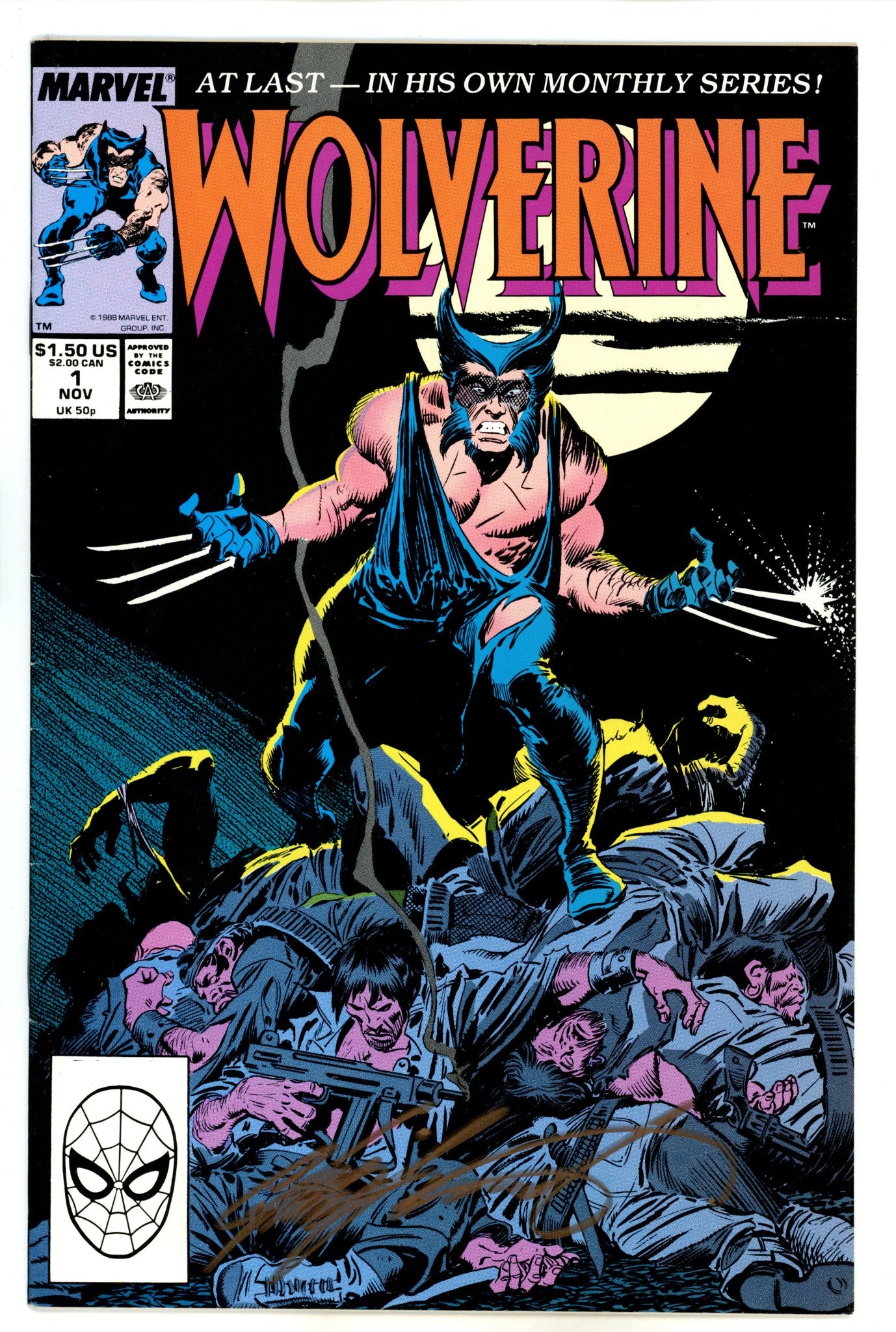 Wolverine Vol 2 1 Signed Claremont Front Cover, Byrne Back Cover VF