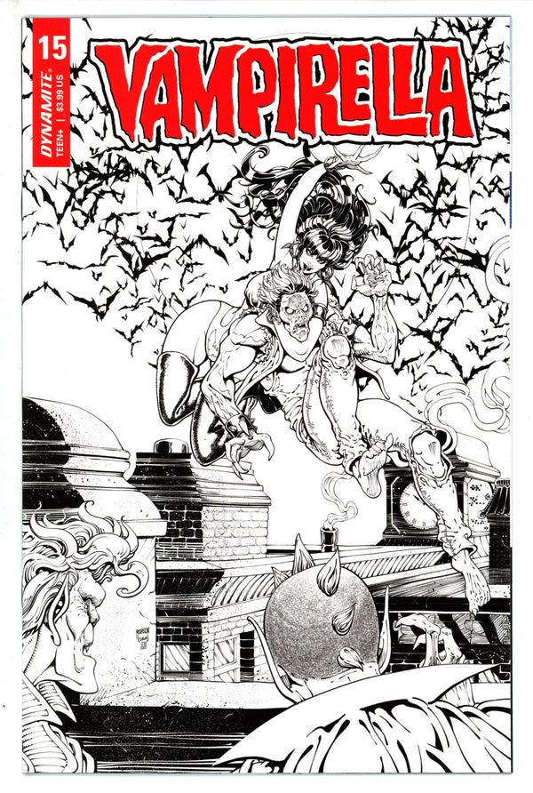 Vampirella Vol 6 15 Robson B&W Variant (2020)