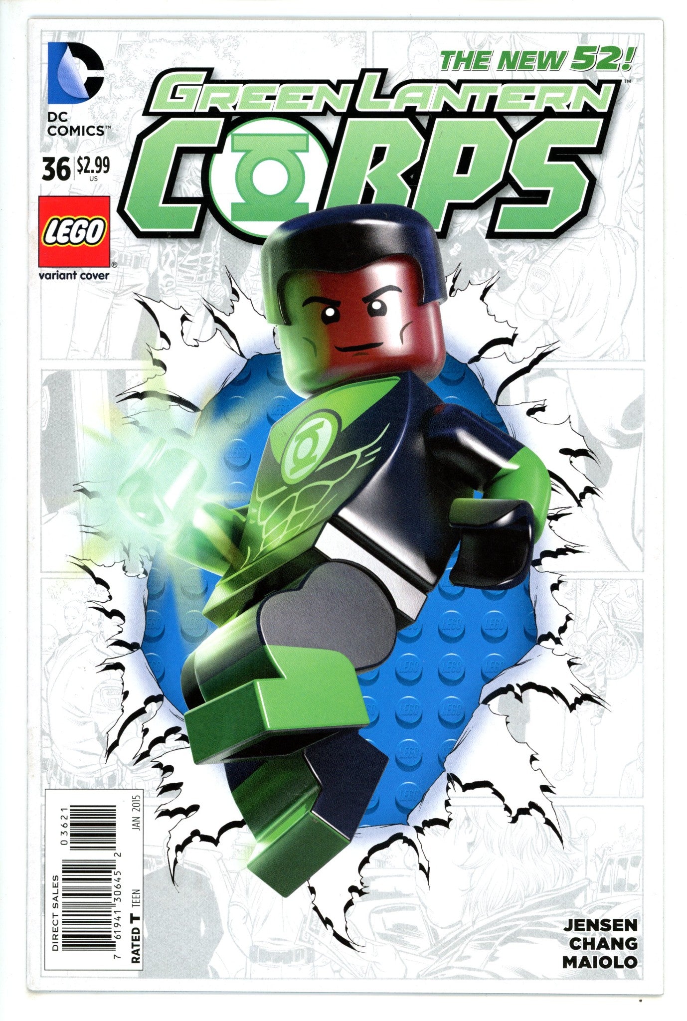 Green Lantern Corps Vol 2 36 Lego Variant