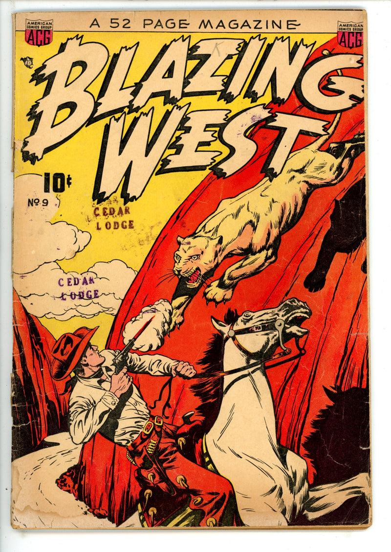Blazing West 9 Canadian Price Variant FR (1950)