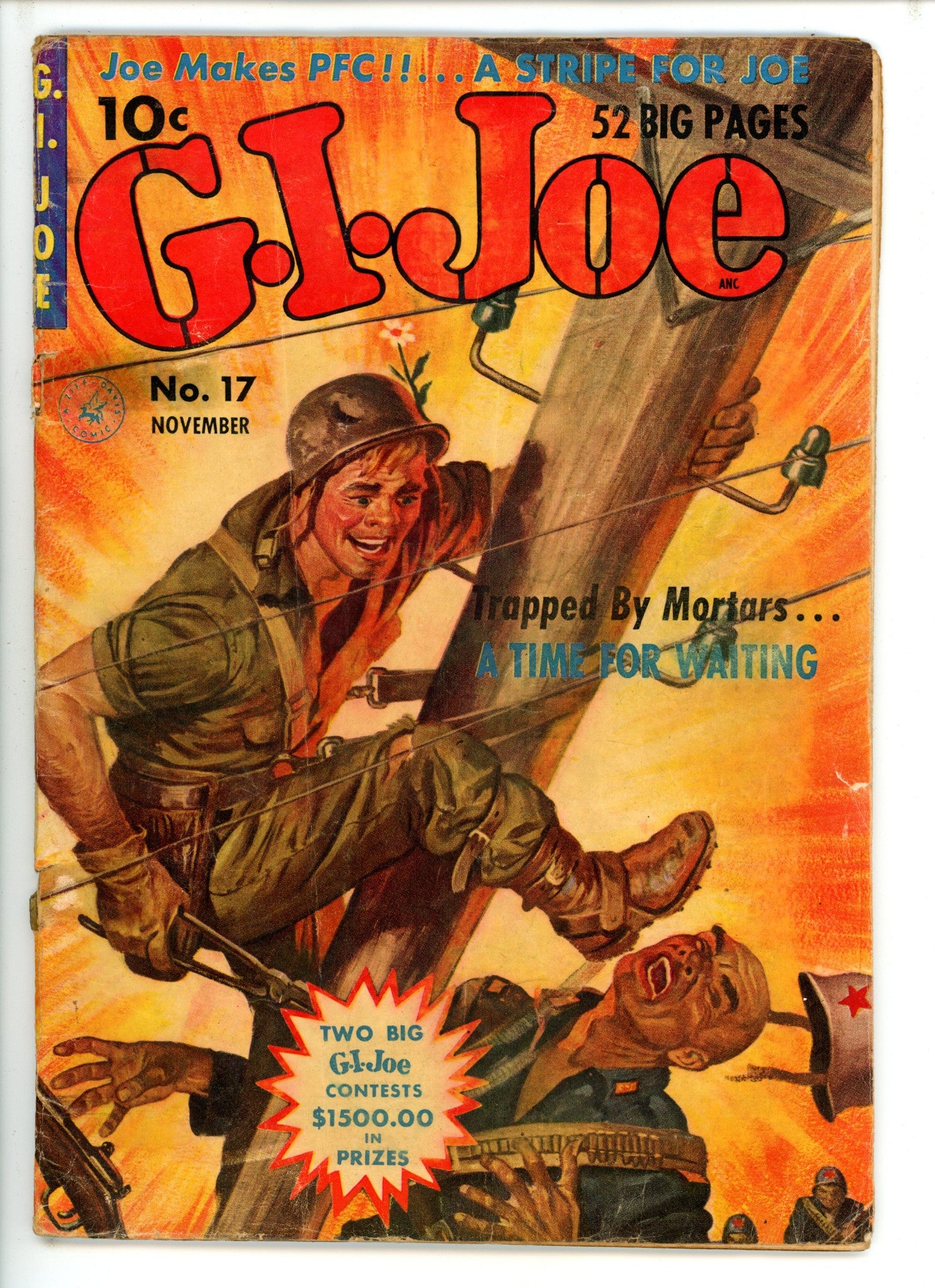 G.I. Joe 17 Cover Reattached With Tape (1952)