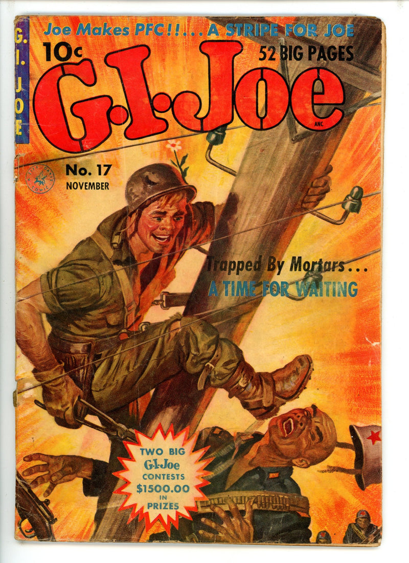 G.I. Joe 17 Cover Reattached With Tape (1952)