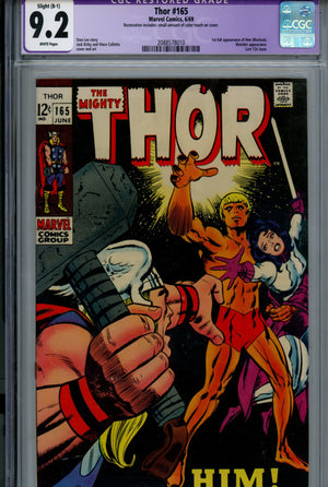 Thor Vol 1 165 CGC 9.2 Restored B-1 (1969)