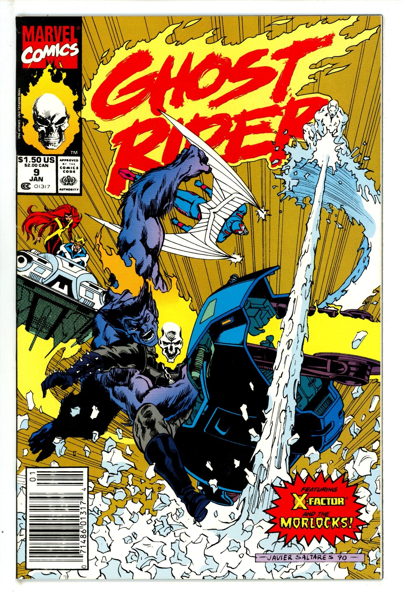 Ghost Rider Vol 2 9 Newsstand (1990)