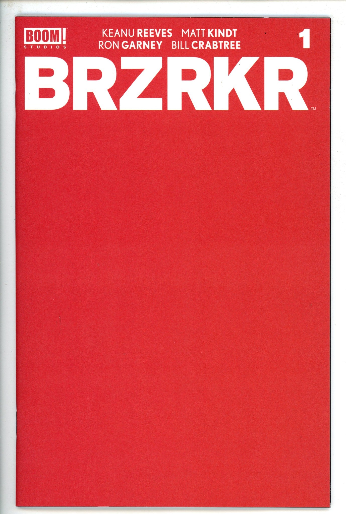 BRZRKR 1 Blank Variant-Boom-CaptCan Comics Inc