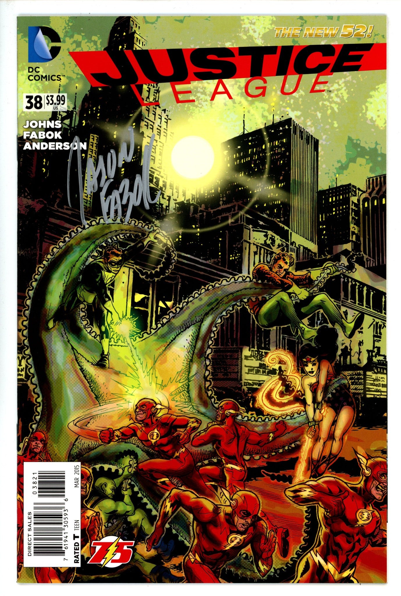 Justice League Vol 1 38 Harris Variant Signed Fabok