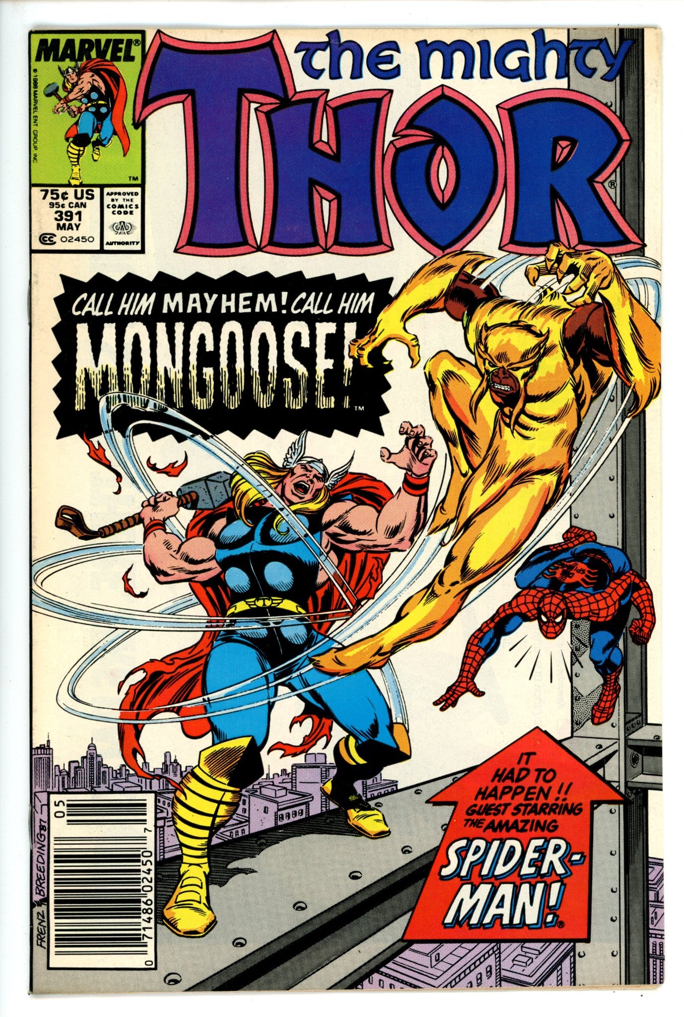 Thor Vol 1 391 Newsstand FN+