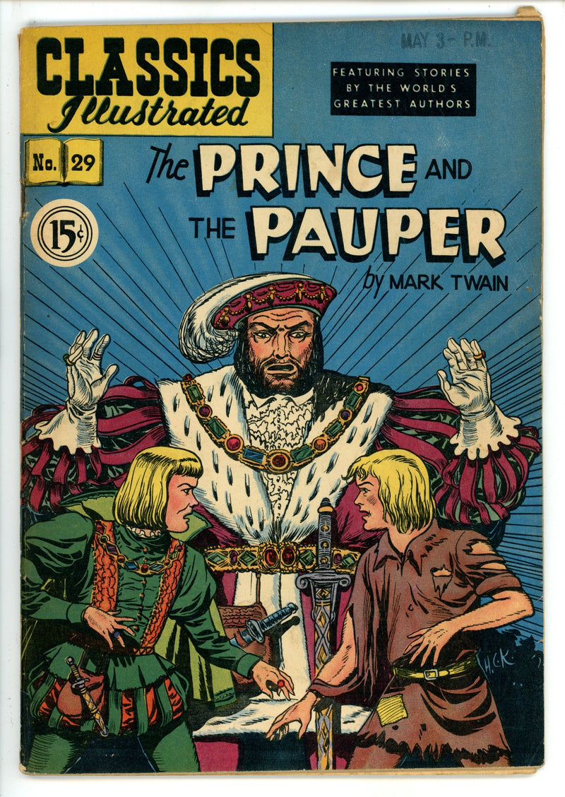 Classics Illustrated The Prine and the Pauper 29 HRN 67 Canadian VG