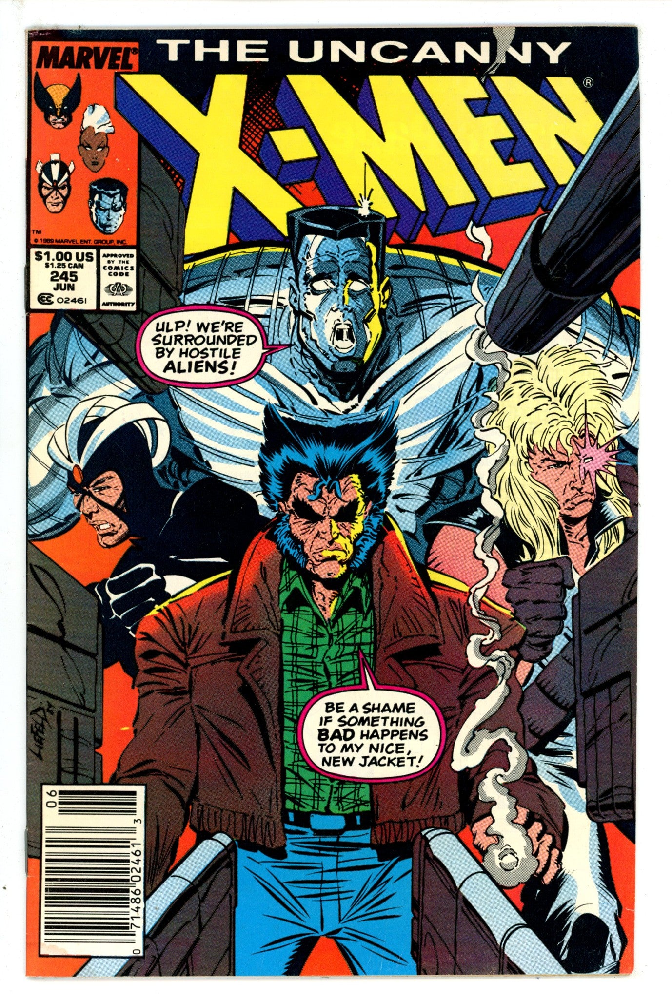 The Uncanny X-Men Vol 1 245 Newsstand VG (1989)