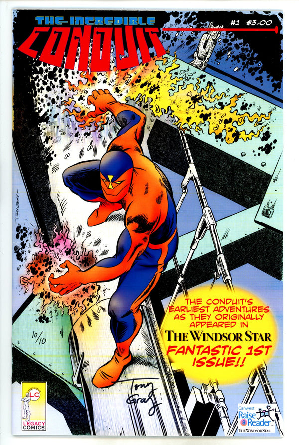 The Incredible Conduit 1 Printer Proof Signed 10/10 Gray NM-