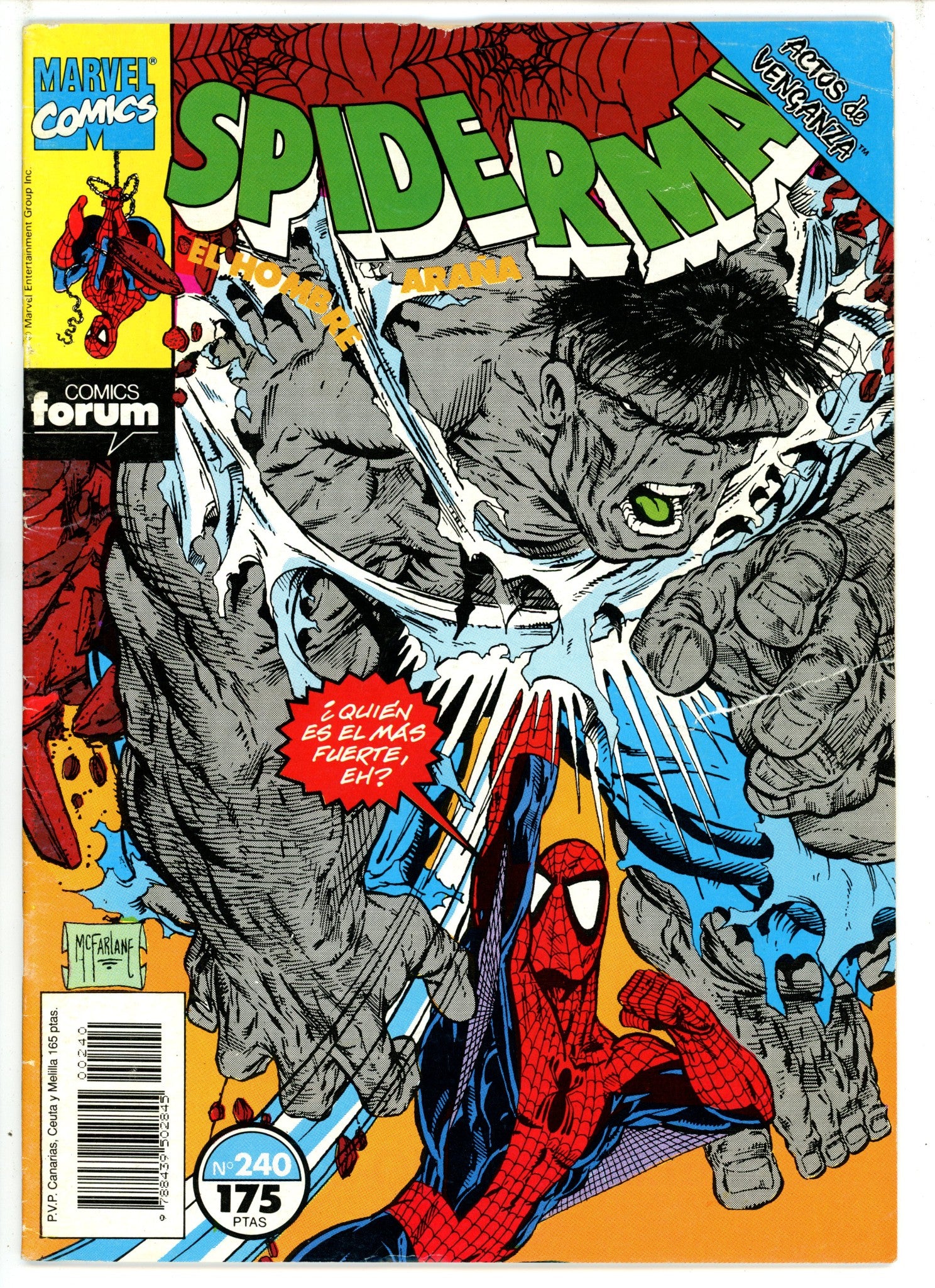 The Amazing Spider-Man Vol 1 328 Spider-Man El Hombre Arana Spain VG+ (1990)