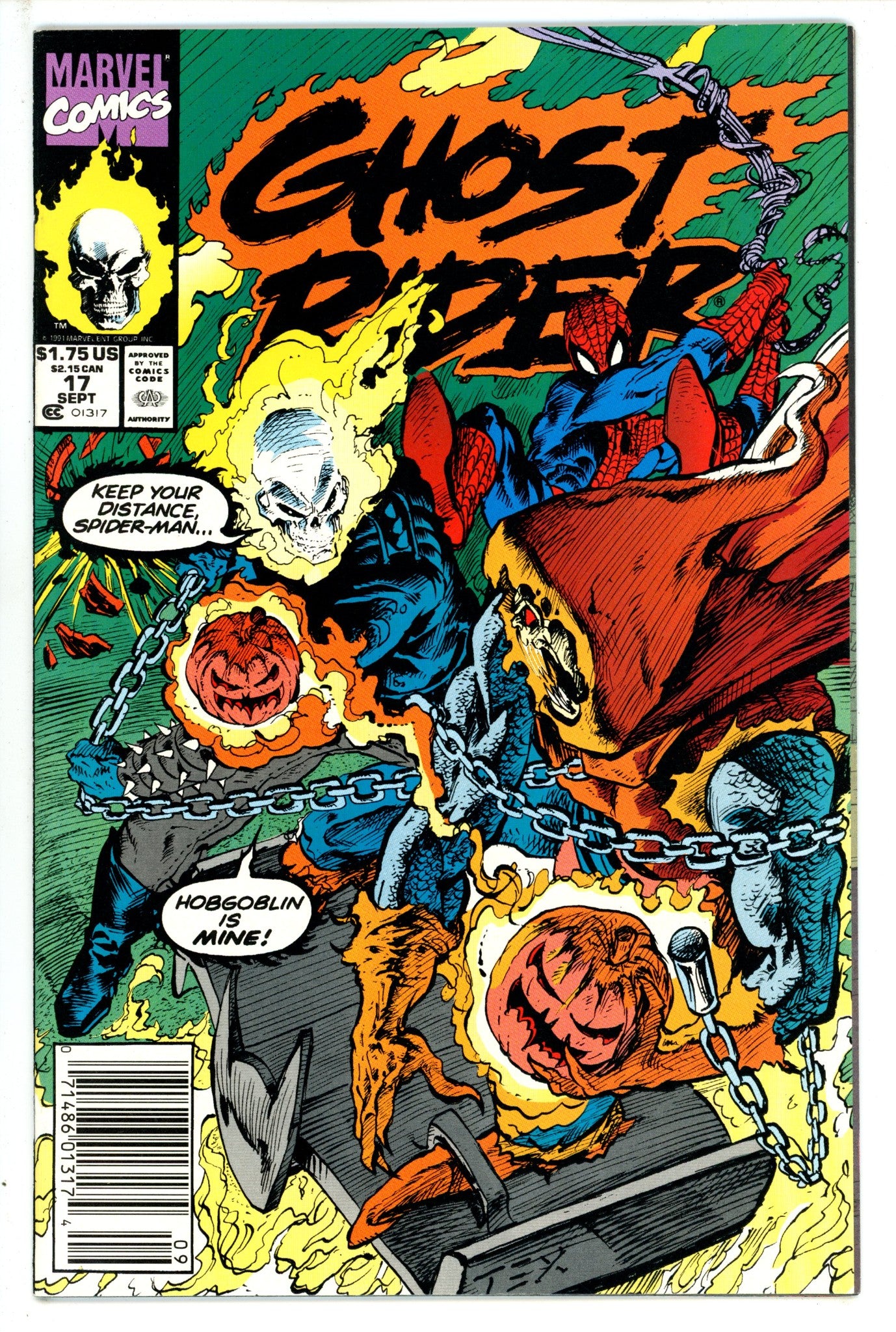 Ghost Rider Vol 2 17 Newsstand (1991)