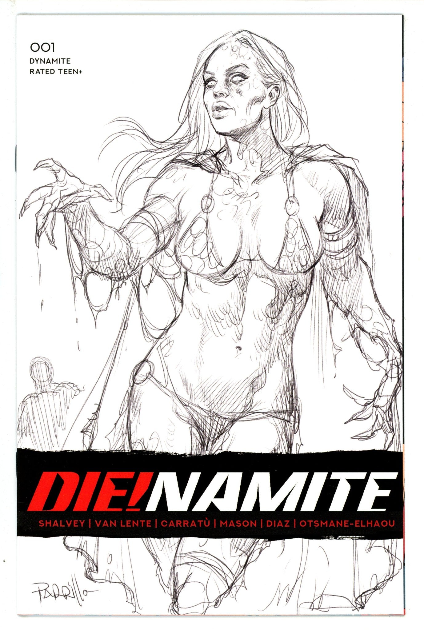 Die!namite 1 Parrillo B&W Sketch Variant (2020)