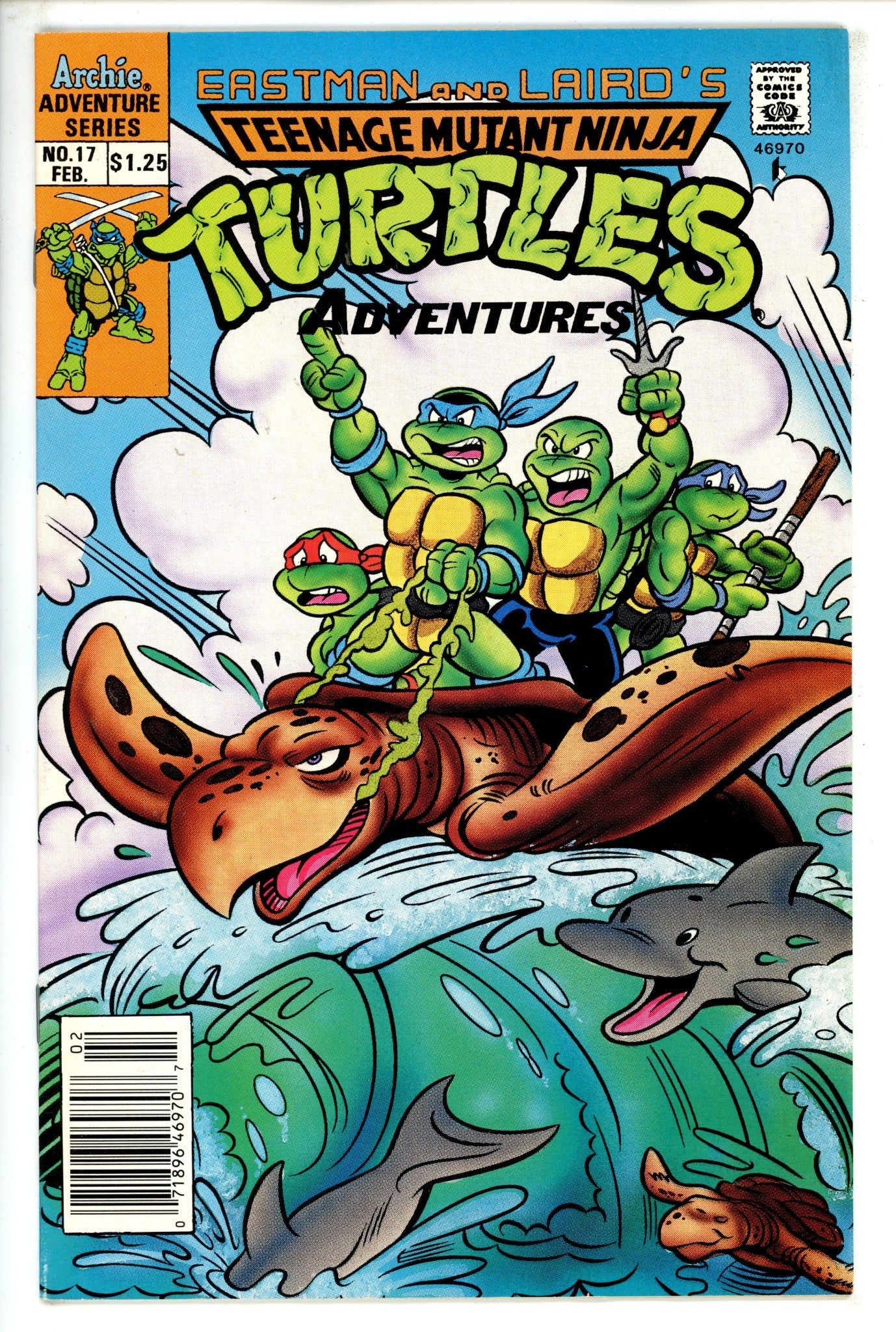 Teenage Mutant Ninja Turtles Adventures Vol 2 17 Canadian Price Variant FN- (1991)