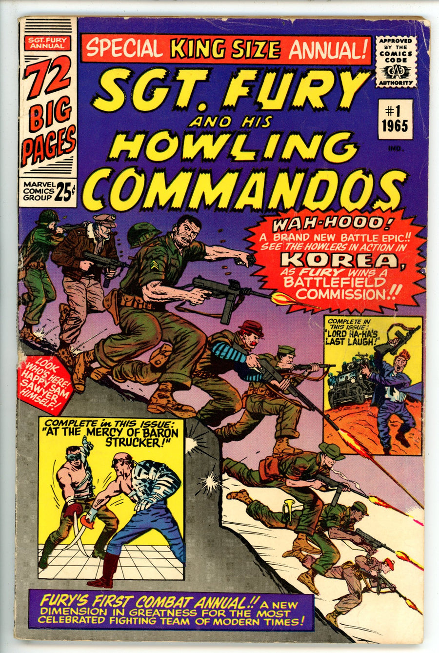 Sgt. Fury Annual 1 Canadian Price Variant VG+ (1965)
